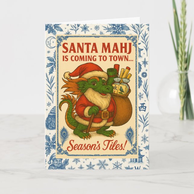 Carte de vœux Santa Mahj ! (Devant)