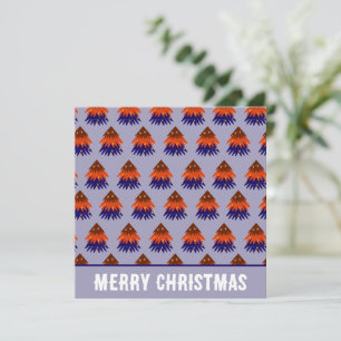 Carte de vœux sapin de Noël multicolore