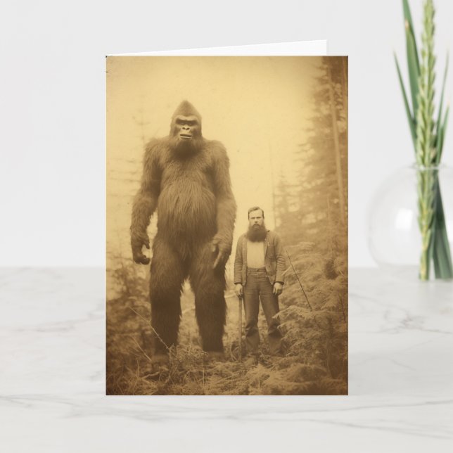 Carte de voeux Sasquatch/Big Foot, Cryptids (Devant)