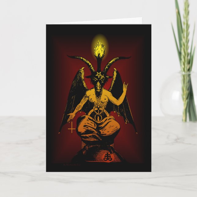 Carte de voeux Satanic Goat Winter Solstice (Devant)