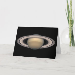 Carte de voeux Saturne - cadeau Astronomie et Scie