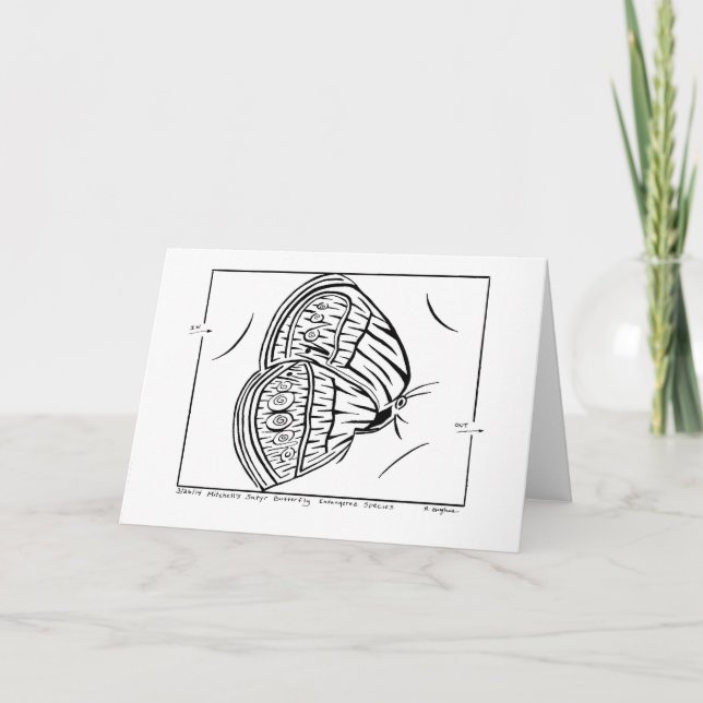 Carte de voeux Satyr Butterfly Maze de Mitchell (Devant)