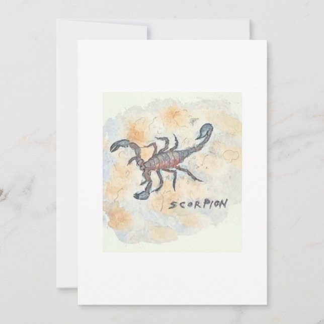 Carte de vœux Scorpion (Devant)