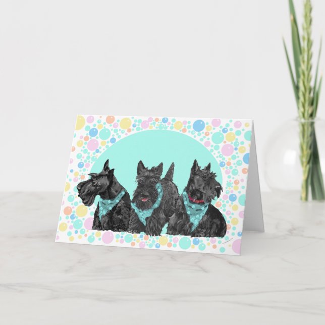 Carte de vœux Scottish Terrier (Devant)