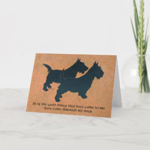 Carte de vœux Scottish Terrier