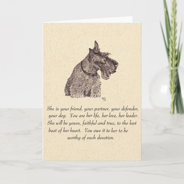 Carte de vœux Scottish Terrier (Devant)