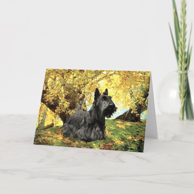 Carte de vœux Scottish Terrier (Devant)