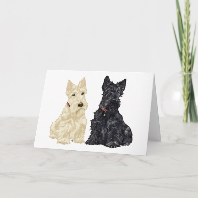 Carte de vœux Scottish Terrier (Devant)