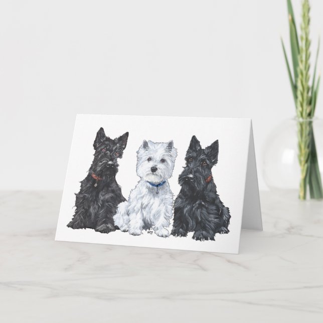 Carte de vœux Scottish Terrier (Devant)