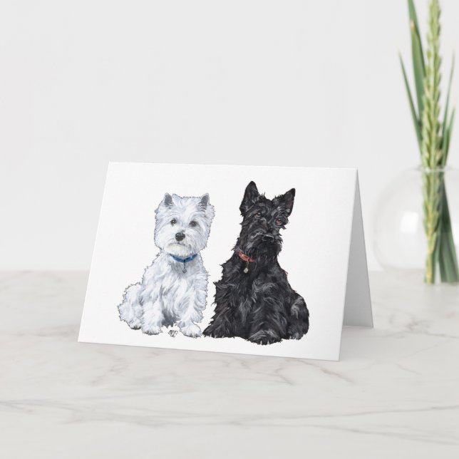 Carte de vœux Scottish Terrier (Devant)