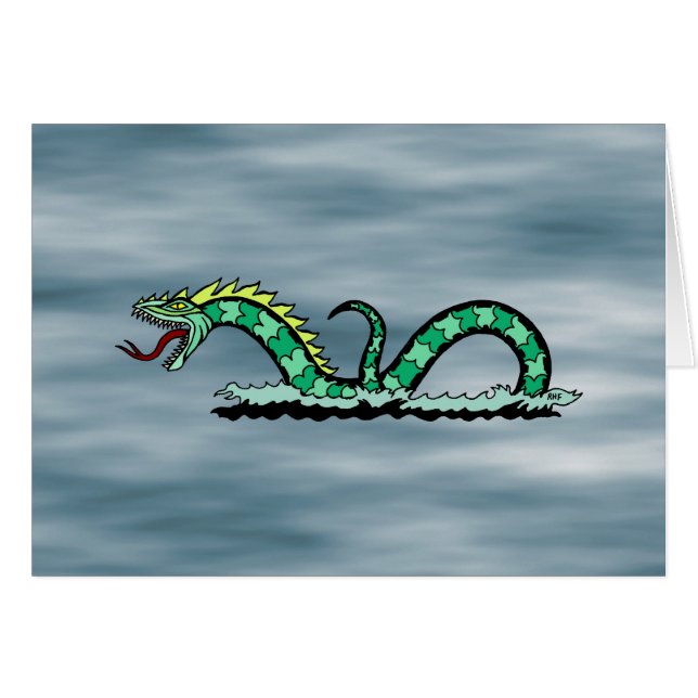 Carte de voeux Sea Serpent (Devant horizontal)