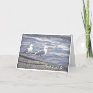 Carte de voeux Seagulls Seaside