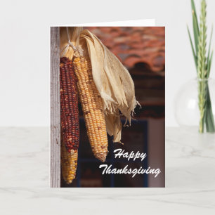 Carte de voeux sèche de bon thanksgiving de photo