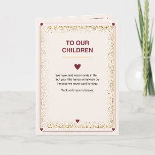 Carte de vœux sentimentale pour nos enfants de la
