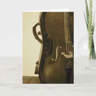 Carte de voeux Sepia Cello