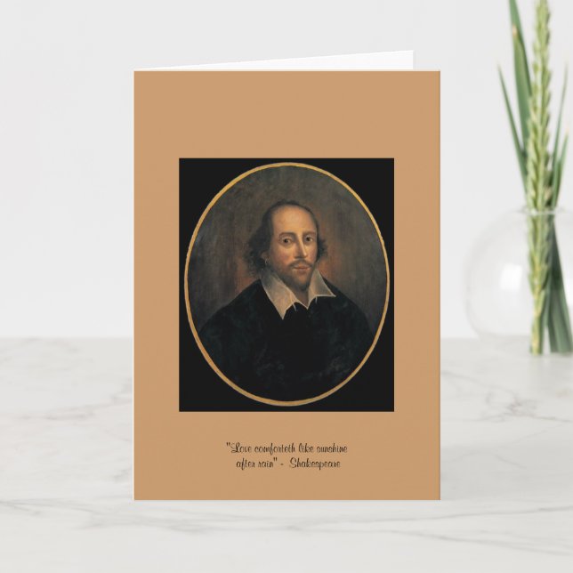 Carte de voeux Shakespeare "Love Comforteth" (Devant)