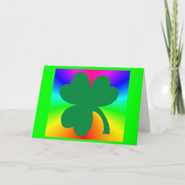 Carte de voeux shamrock (Devant)