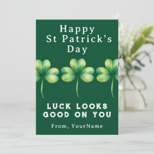 Carte de vœux Shamrock pour la Saint-Patrick