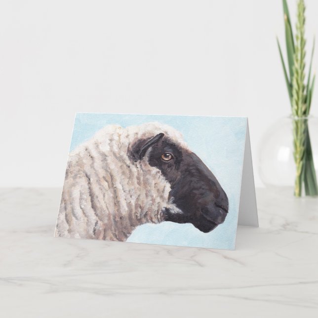 Carte de voeux Sheep II Black Face (Devant)