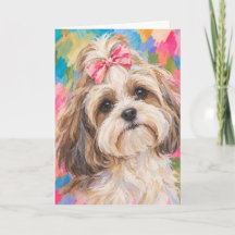 Carte de vœux Shih Tzu