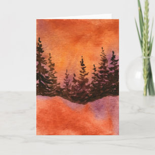 Carte de voeux "Sienna Sky Pines" Country Roads