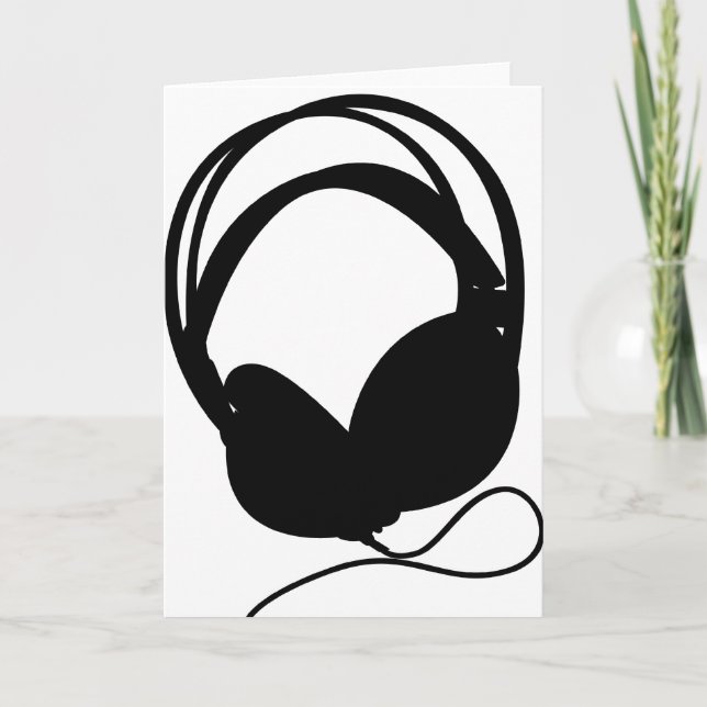 Carte de voeux Silhouette pour casque (Devant)