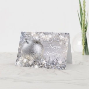 Carte de voeux Silver Happy Holidays