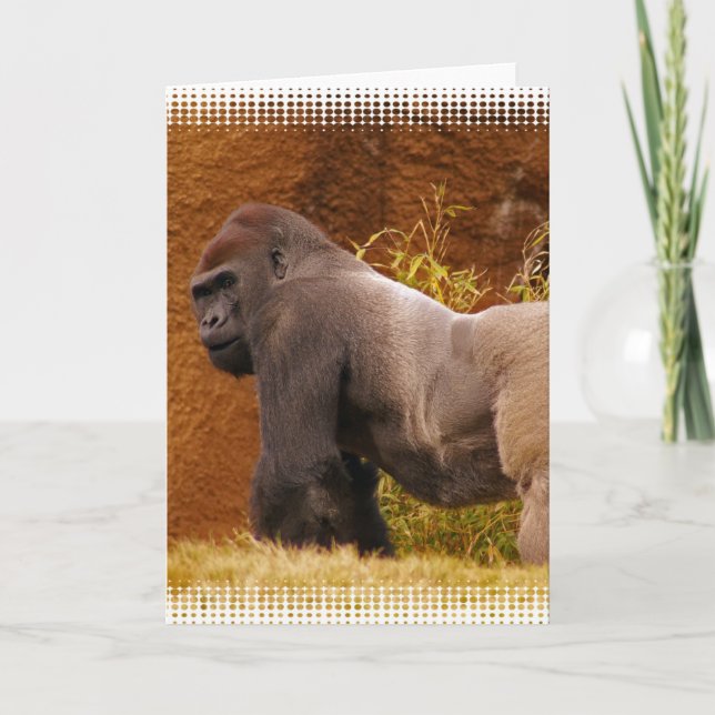Carte de voeux Silverback Gorilla Photo (Devant)