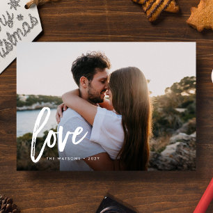 Carte de vœux Simple Amour Vacances Blanche Photo