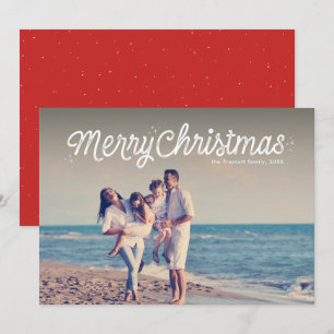 Carte de vœux simple de Noël avec photo
