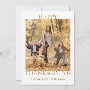Carte de vœux simple de photo de Thanksgiving