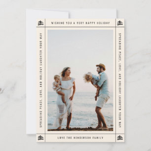 Carte de vœux simple de vacances en 5x7 avec un th