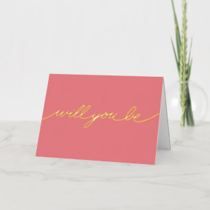Carte de voeux simple Foil Bridesmaid