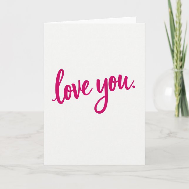 Carte de vœux simple « Je t'aime » (Devant)