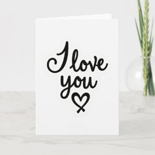 Carte de vœux Simple Je t'aime