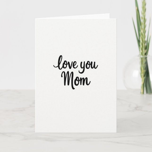 Carte de vœux simple « Je t'aime maman » (Devant)