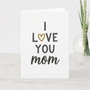 Carte de vœux simple « Je t'aime maman »