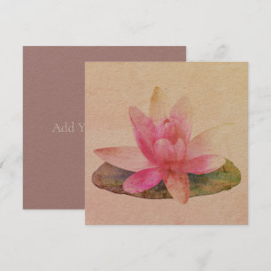 Carte de vœux simple: LOTUS ROSE