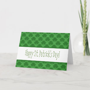Carte de voeux simple Motif Shamrock