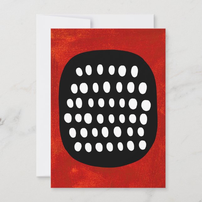 Carte de voeux simple noir blanc et rouge (Devant)