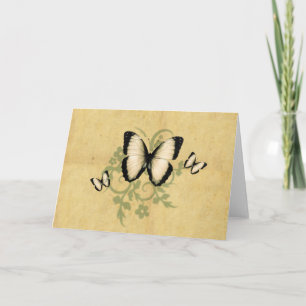 Carte de voeux simple papillon