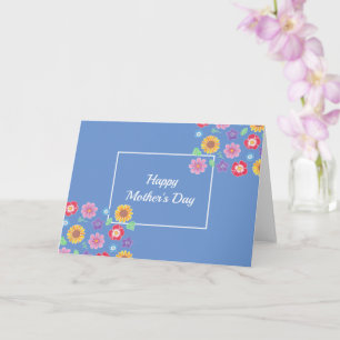 Carte de vœux simple pliée florale / Carte de la f
