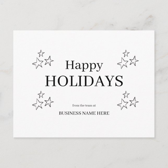 Carte de vœux simple pour les fêtes (Devant)