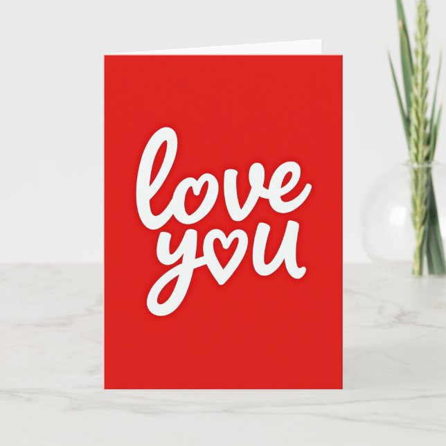 Carte de voeux sincère 'Je t'aime' (Devant)
