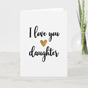 Carte de voeux sincère pour ma fille Je t'aime