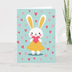 Carte de vœux sincères Bunny Love