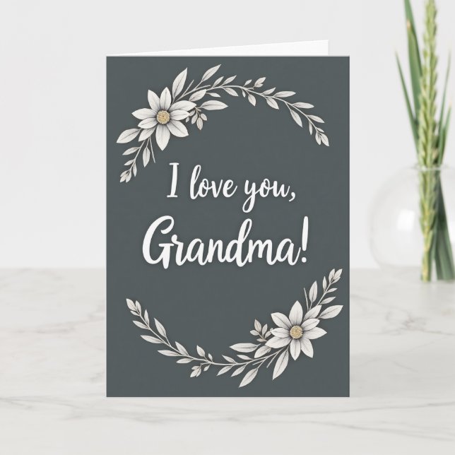 Carte de vœux sincères pour grand-mère (Devant)