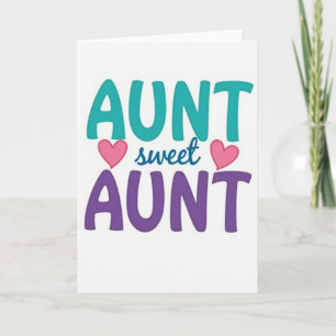 Carte de vœux sincères pour la fête de la tante ad
