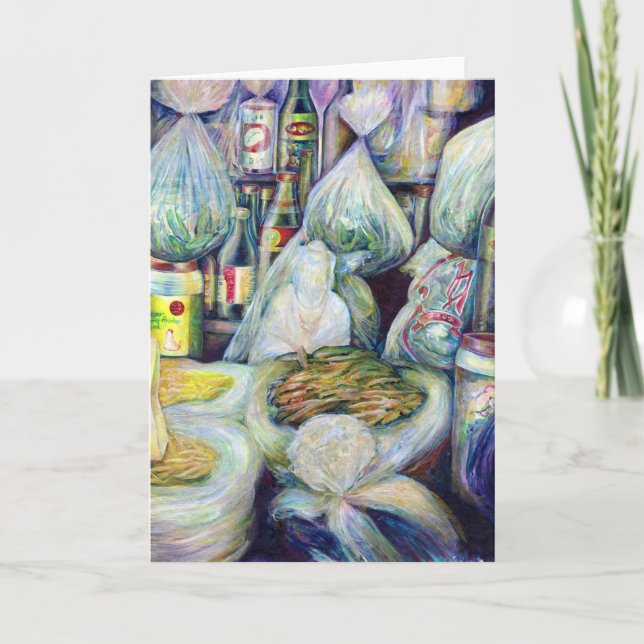 Carte de voeux Singapour aux saveurs séchées (Devant)