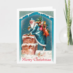 Carte de voeux Sky Blue Père Noël